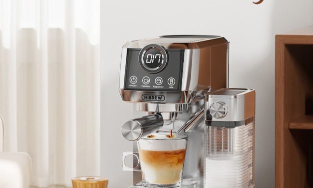 HiBREW H13A 3 az 1 ben kávéfőző 6 móddal 20 bar nyomással és dupla kazánnal