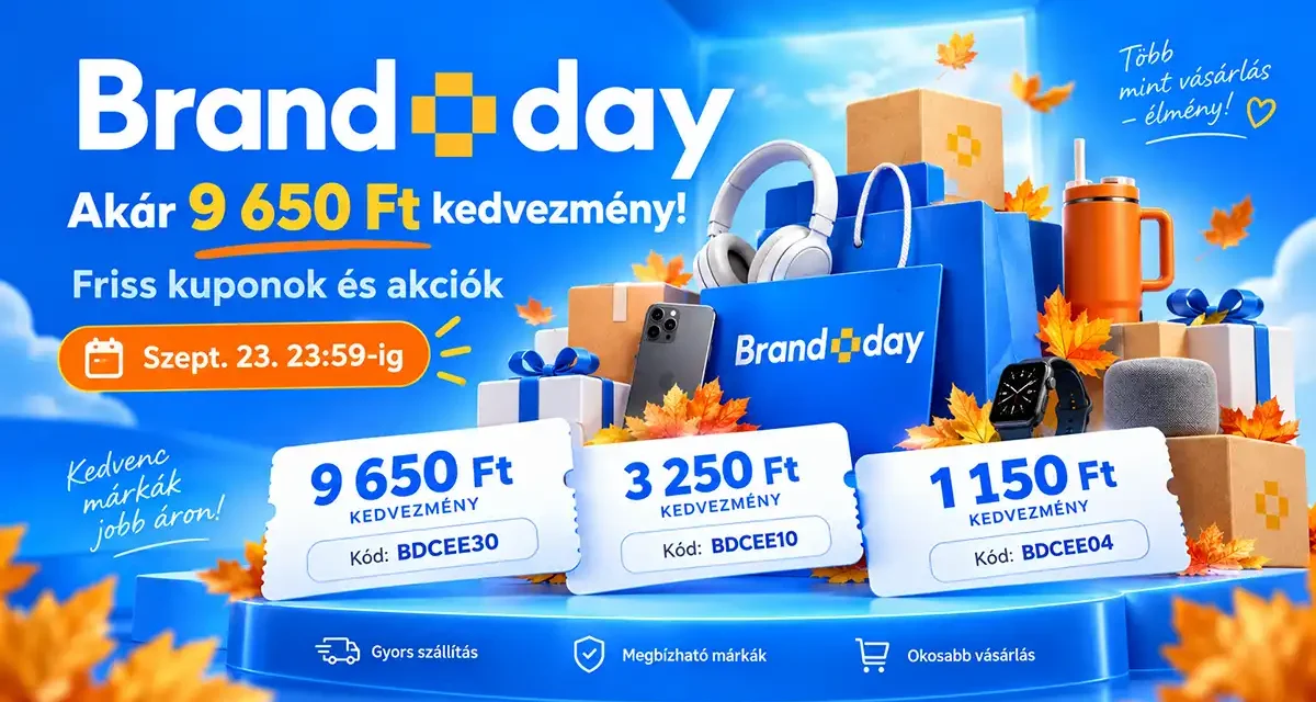 Aliexpress Brand Day kuponok 2026 akár 9 650 Ft kedvezmény is összejöhet ha most vásárolsz! bemutató