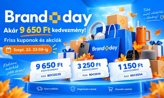 Aliexpress Brand Day kuponok 2026 akár 9 650 Ft kedvezmény is összejöhet ha most vásárolsz! bemutató