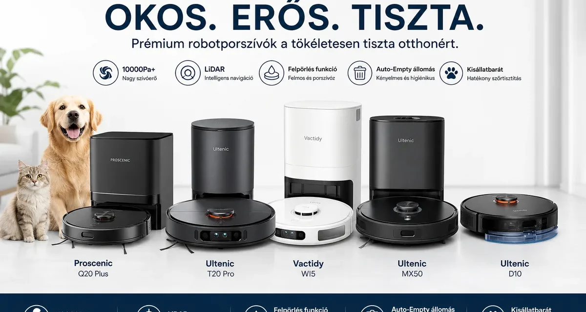 A legjobb robotporszívók 2026 ra 5 modell amit érdemes megfontolni