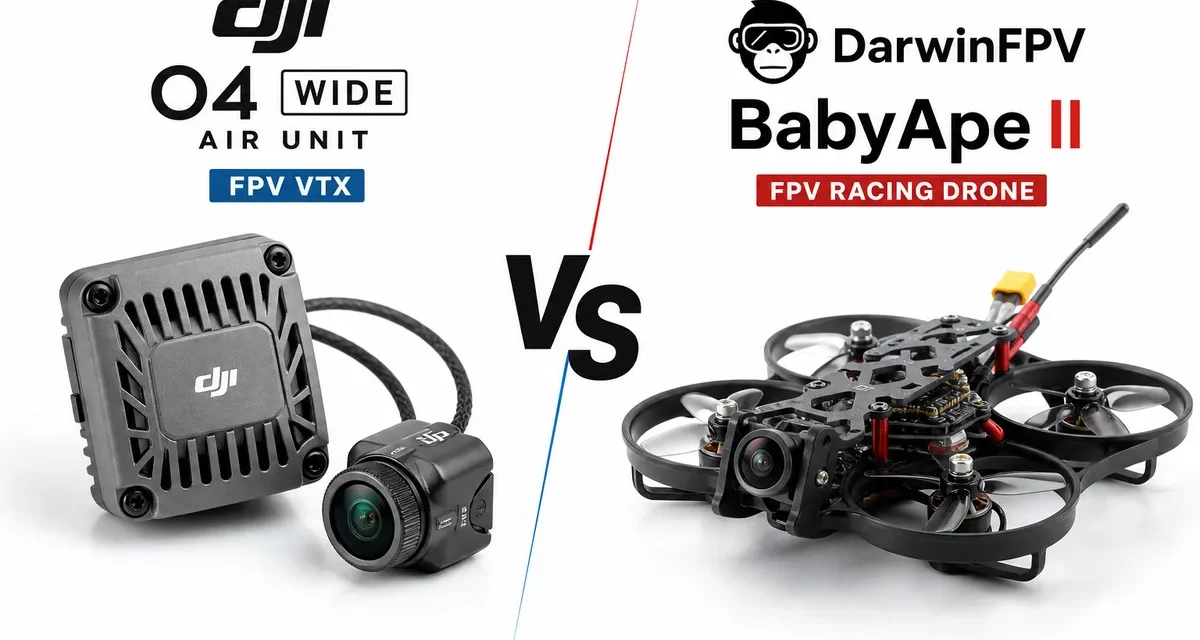 DJI O4 Wide Air Unit FPV VTX vs DarwinFPV BabyApe Ⅱ Analóg Melyiket válaszd?