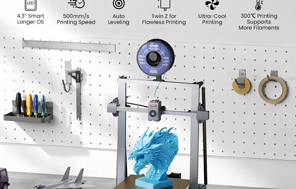 LONGER LK10 Plus 3D nyomtató: Klipper alaplap és a 300°C-os hotend előnyei