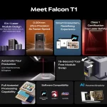 Creality Falcon T1: Moduláris lézergravírozó akár 0,001 mm pontossággal