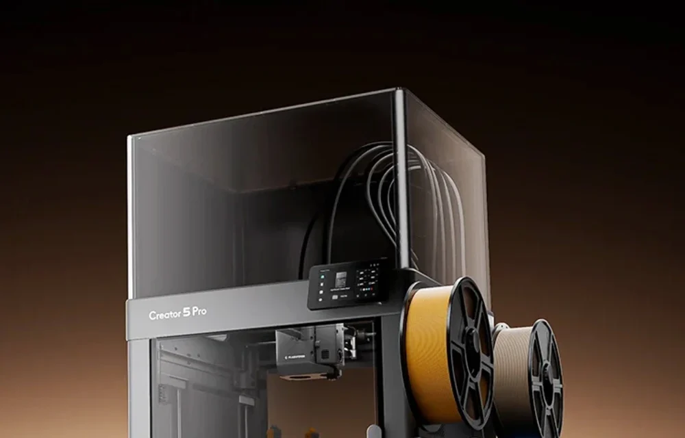 Flashforge Creator 5 Pro 3D nyomtató: 4 fejjel