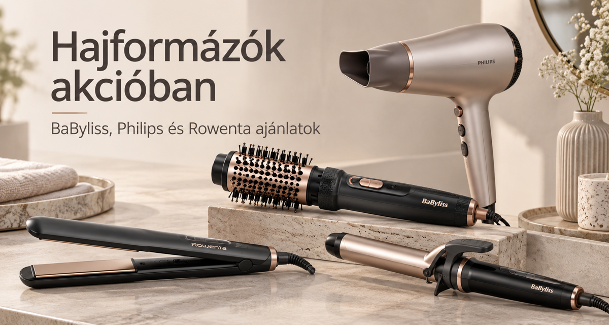 Hajformázók kellemes kedvezményekkel – BaByliss, Philips és Rowenta ajánlatok akár 40 százalékkal olcsóbban!