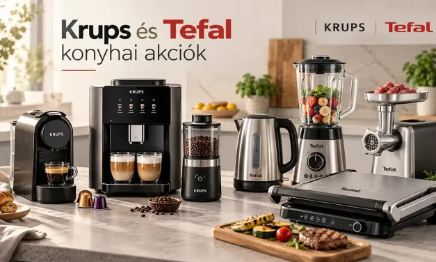 Krups és Tefal konyhai gépek akár 30 százalék kedvezménnyel – kávéfőzők, grillek és más hasznos eszközök akcióban!