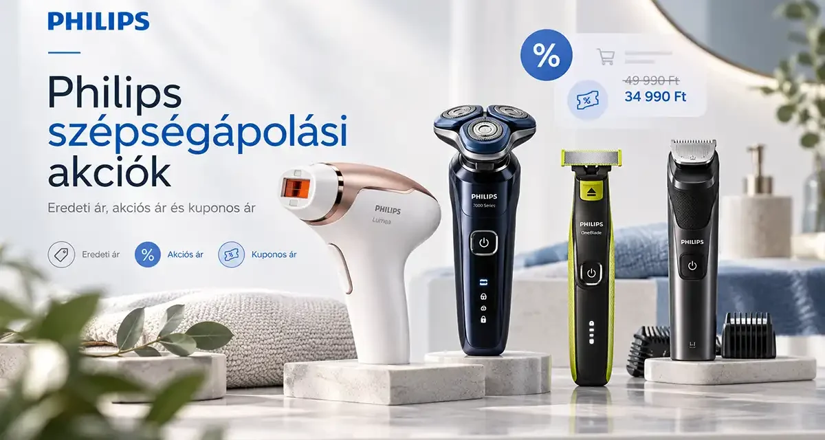 Philips szépségápolási akciók: borotvák, szőrtelenítők és trimmerek!