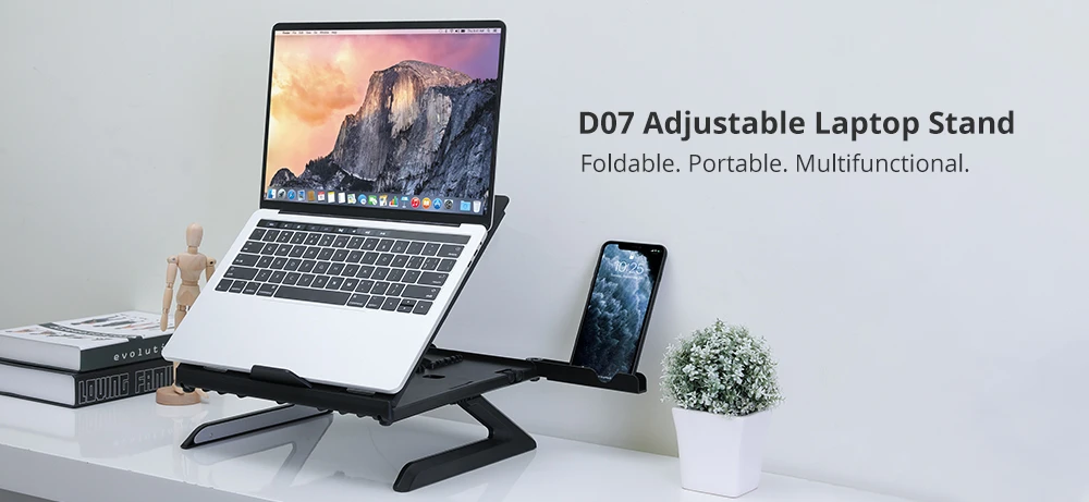 Tronsmart D07 állítható laptop állvány – 9 szint, 10 kg teherbírás
