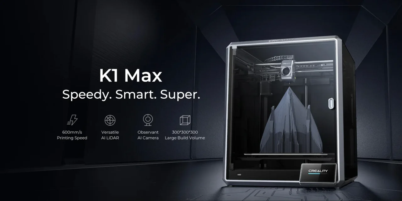 Creality K1 Max AI 3D nyomtató: 600mm/s sebesség, Unicorn gyorsfúvóka